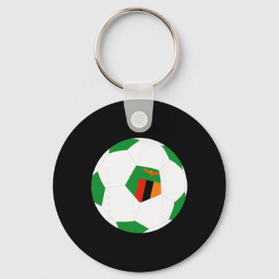 Zambia Voetbal Byll Zambiaanse Vlag Jersey Trots P Sleutelhanger