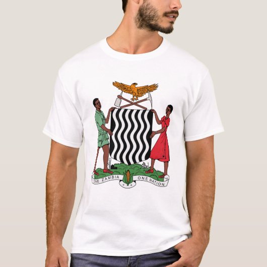 Zambia wapen T-shirt (Voorkant)