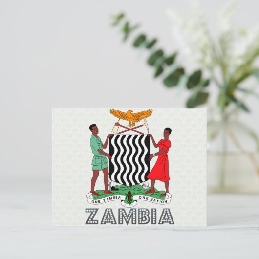 Zambia wapenstilstand briefkaart (Staand voorkant)