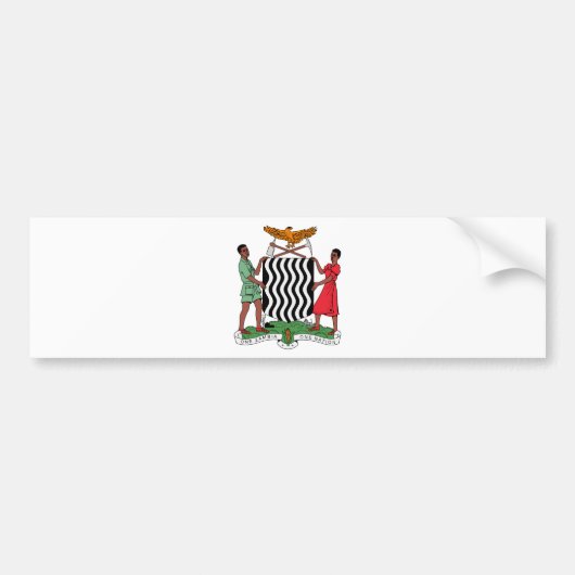 Zambia wapenstilstand bumpersticker (Voorkant)