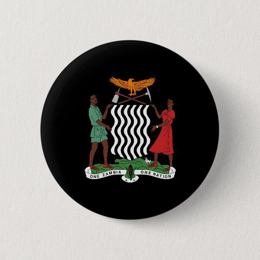 Zambia wapenstilstand ronde button 5,7 cm (Voorkant)