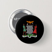 Zambia wapenstilstand ronde button 5,7 cm (Voorkant /achterkant)