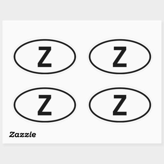 Zambia "Z" Ovale Sticker (Vel)