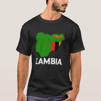 Zambia Zambiaanse trots Zambiaanse wortels Kaart Z T-shirt