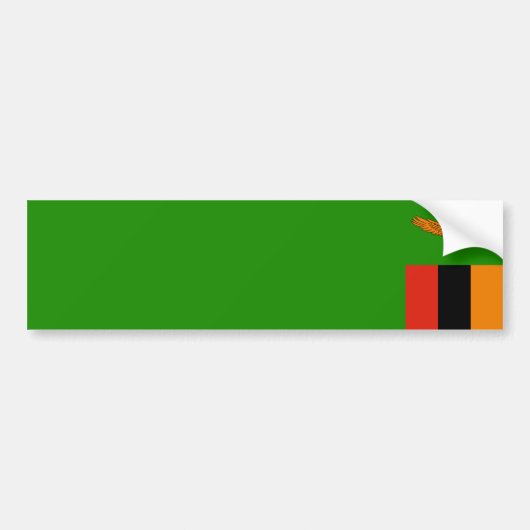 Zambia/Zambiaanse vlag Bumpersticker (Voorkant)