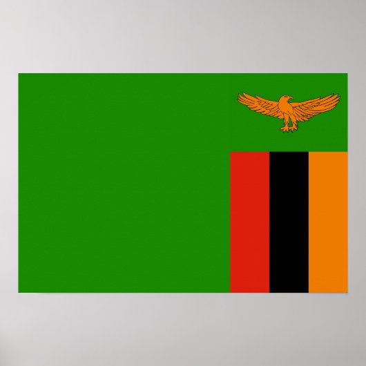 Zambia - Zambiaanse vlag Poster (Voorkant)