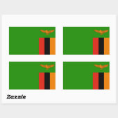 Zambia/Zambiaanse vlag Rechthoekige Sticker (Vel)