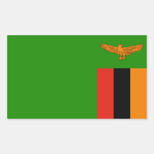 Zambia/Zambiaanse vlag Rechthoekige Sticker (Voorkant)