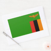 Zambia/Zambiaanse vlag Rechthoekige Sticker (Envelop)