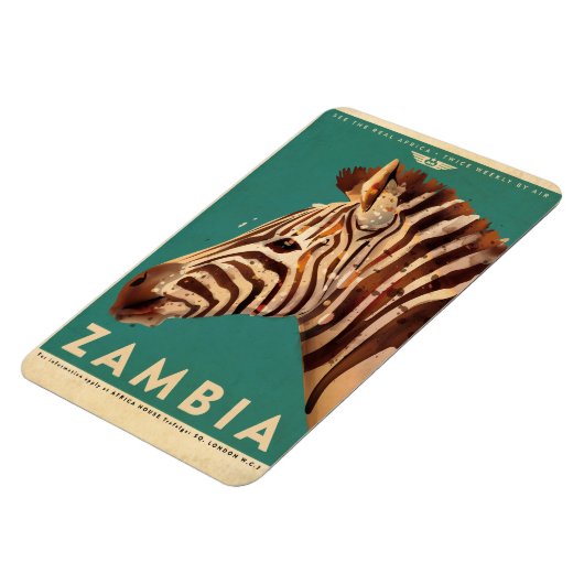  Zambia-Zebra Magneet (Linkerzijde)