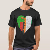 Zambiaans Ivoriaans vlaggenschip T-shirt (Voorkant)