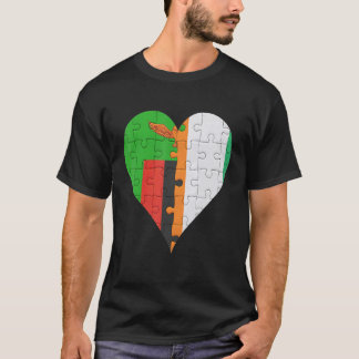 Zambiaans Ivoriaans vlaggenschip T-shirt