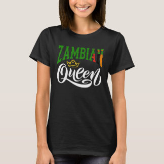 Zambiaans Koningin Zambiaans Zambia Zambiaanse vla T-shirt