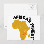 Zambiaans vlaggenontwerp briefkaart (Voorkant / Achterkant)