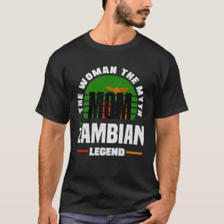 Zambiaans Zambia Moederdag van de Zambiaanse vlag T-shirt