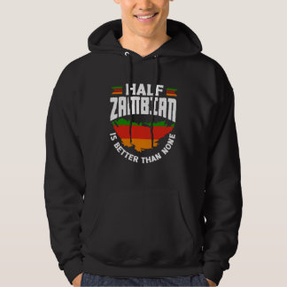 Zambiaans Zambia Zambiaanse Vlag Half Zambiaans Is Hoodie