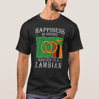Zambiaanse bruiloft Republiek Zambia Heritage Root T-shirt