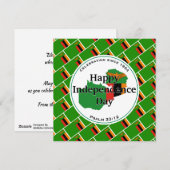 ZAMBIAANSE ONAFHANKELIJKHEID Zambia vieren Feestdagenkaart (Voorkant / Achterkant)