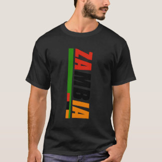 Zambiaanse vlag Oranje Eagle Republiek Zambia T-shirt