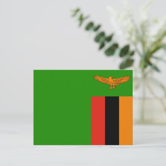 Zambiaanse vlag, Vlag van Zambia Briefkaart (Staand voorkant)