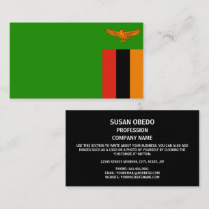 Zambiaanse vlag, Vlag van Zambia Visitekaartje