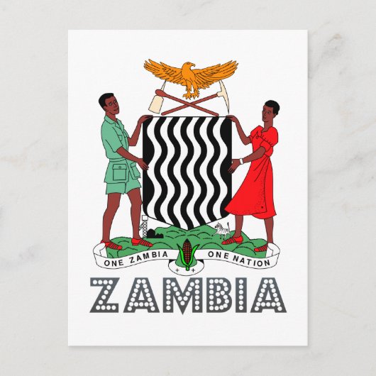 Zambian Emblem Briefkaart (Voorkant)
