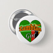 Zambian Girl Ronde Button 5,7 cm (Voorkant /achterkant)