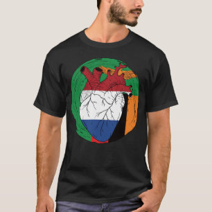 Zambian Zambia Koningsdag Nederlands Hart T-shirt