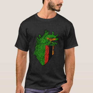 Zambische Vlag Zambiaanse Trots Zambia Hart Zambia T-shirt