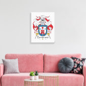 Zambrano Family Crest Canvas Afdruk (Insitu (Woonkamer))