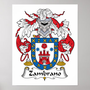 Zambrano Family Crest Poster