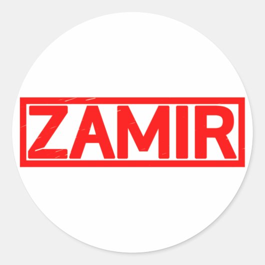 Zamir Stempel Ronde Sticker (Voorkant)