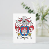 Zamora Family Crest Briefkaart (Staand voorkant)