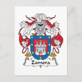 Zamora Family Crest Briefkaart (Voorkant)