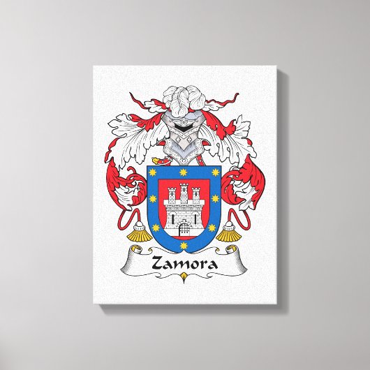 Zamora Family Crest Canvas Afdruk (Voorkant)