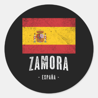 Zamora Spanje Es Vlag Stad Top Bandera Ropa Ronde Sticker