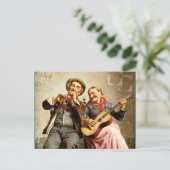 Zampighi - Sweet Music, schilderij Briefkaart (Staand voorkant)