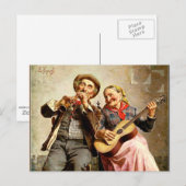 Zampighi - Sweet Music, schilderij Briefkaart (Voorkant / Achterkant)