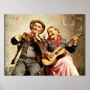 Zampighi - Sweet Music,  schilderij Poster