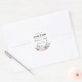 Zamzam Water Nikah Moslim Bruiloft Favor Bloemen Ronde Sticker (Envelop)