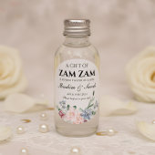 Zamzam Water Nikah Moslim Bruiloft Favor Bloemen Ronde Sticker