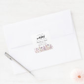 Zamzam Water Wildflower Nikah Moslim Bruiloft Vierkante Sticker (Envelop)
