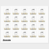 Zamzam Water Wildflower Nikah Moslim Bruiloft Vierkante Sticker (Vel)