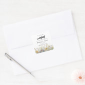 Zamzam Water Wildflower Nikah Moslim Bruiloft Vierkante Sticker (Envelop)