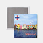 zAN003 WILLEMSTAD, Nederlandse Antillen, Fridge Magneet (Voorkant / Achterkant)