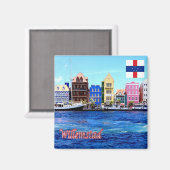 zAN005 WILLEMSTAD, Nederlandse Antillen, Fridge Magneet (Voorkant / Achterkant)