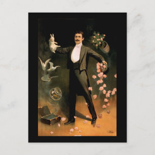 Zan Zig met konijnen en rozen Briefkaart