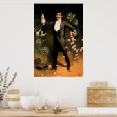 Zan Zig predikt met konijn en roos Poster (Keuken)