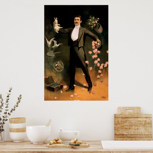 Zan Zig predikt met konijn en roos Poster (Keuken)