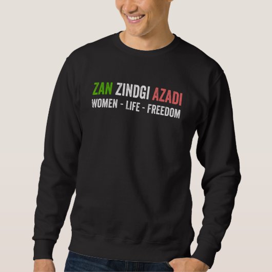 Zan Zindgi Azadi Vrouwen Leven Vrijheid Trui (Voorkant)